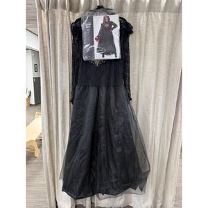 Day of the Dead Couture Dress Costume Black Lace Tulle Plus XXL 18-20 Halloween